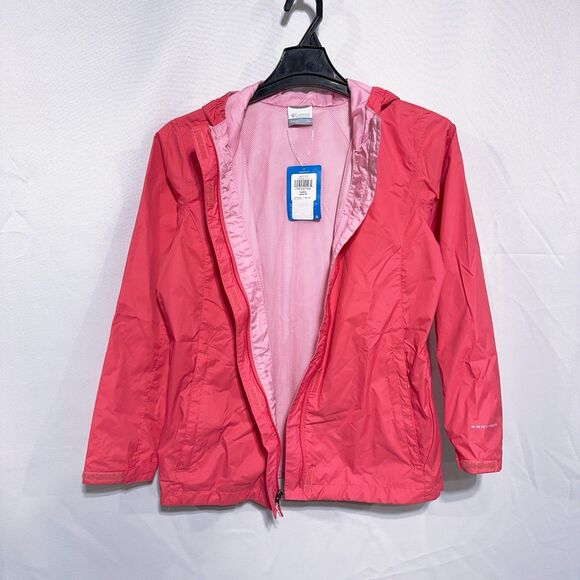 Columbia Youth  Girls Timber Pointe II Pink Omni-Tech Waterproof Jacket XL 18 20 - Picture 7 of 9